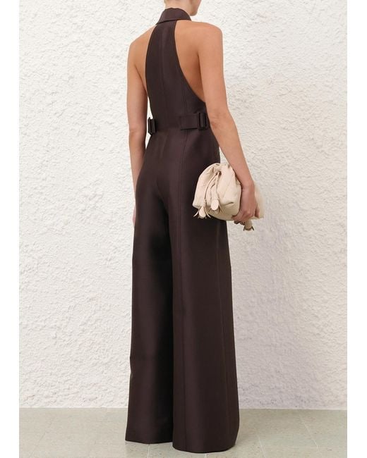 Zimmermann Brown Alchemy Tuxedo Jumpsuit