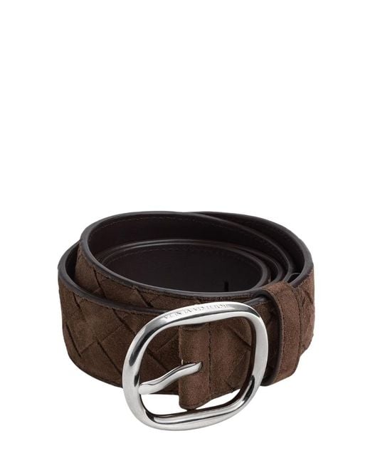 Bottega Veneta Black Intrecciato Belt for men