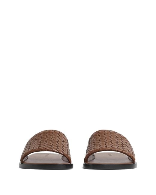 Bottega Veneta Brown Woven-detail Sandals for men