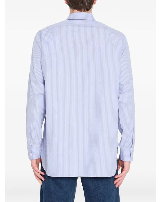 The Row Purple Striped Patch-pocket Shirt for men