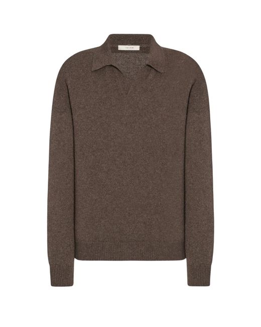The Row Brown Leach Collared Sweater for men