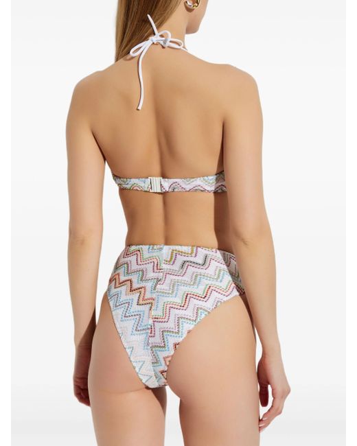 Missoni White Zigzag-pattern Bikini