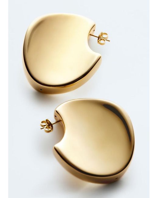 Bottega Veneta Natural Large Disc Earrings