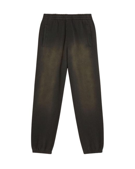 Golden Goose Deluxe Brand Black Logo-embroidered Track Trousers for men