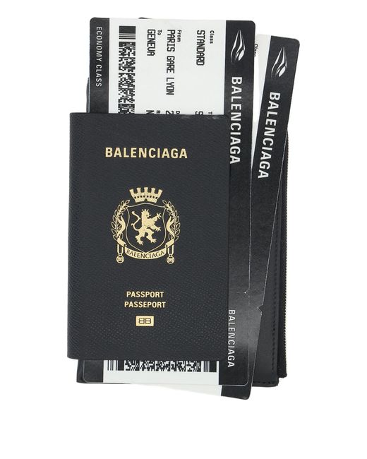 Balenciaga Black Iphone 14/15 Pro Max Leather Holder for men