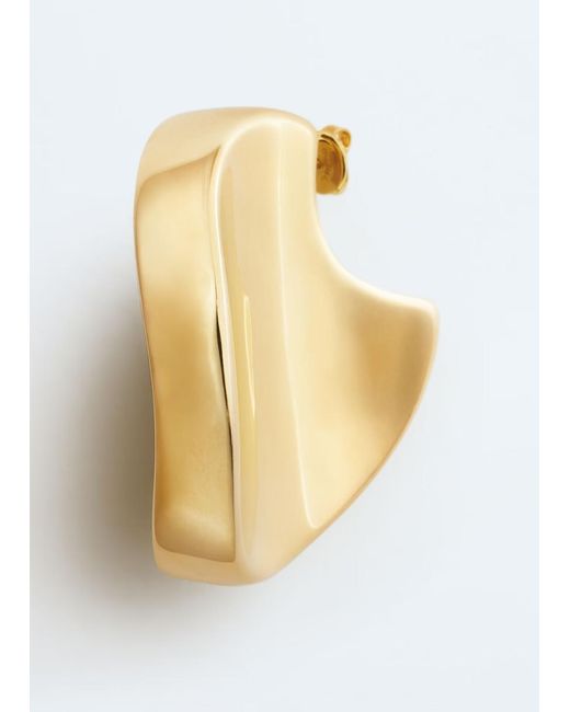 Bottega Veneta Natural Large Disc Earrings
