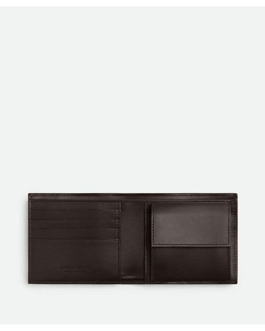 Bottega Veneta White Intrecciato Bi-fold Wallet With Coin Purse for men