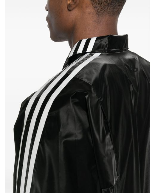 Y-3 Black 3-stripes Puff-sleeve Jacket for men