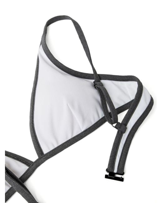 Brunello Cucinelli Natural Triangle-cup Bikini Top