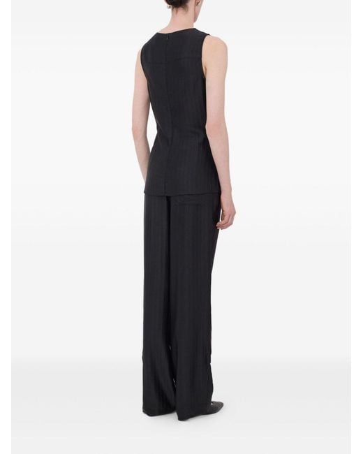 Loulou de Saison Black Fonda Draped Top