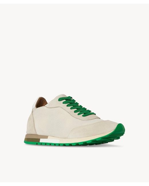 The Row White Owen Runner In Nylon And Suede