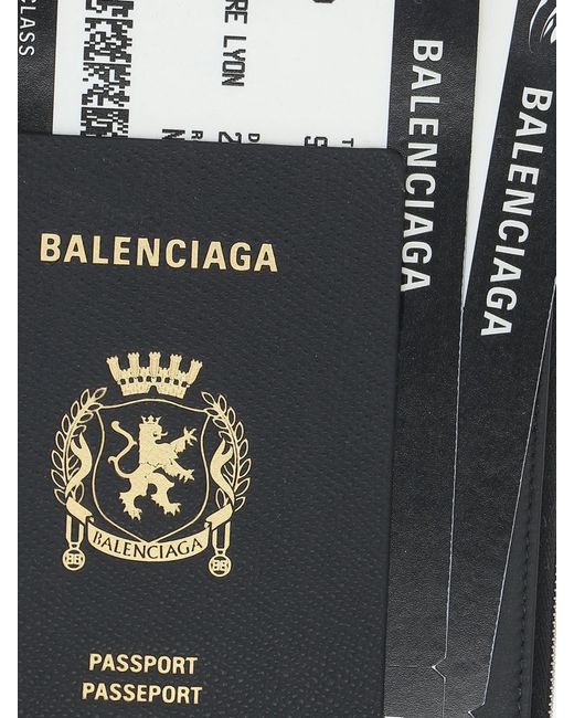 Balenciaga Black Iphone 14/15 Pro Max Leather Holder for men
