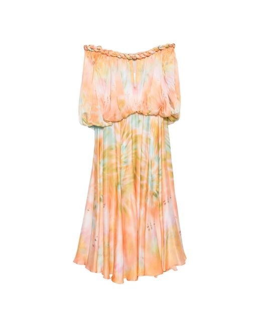 Zimmermann Pink Luna Twist Midi Dress