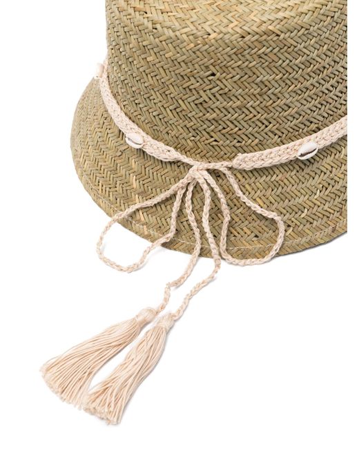 Alanui Natural Shell-embellished Bucket Hat
