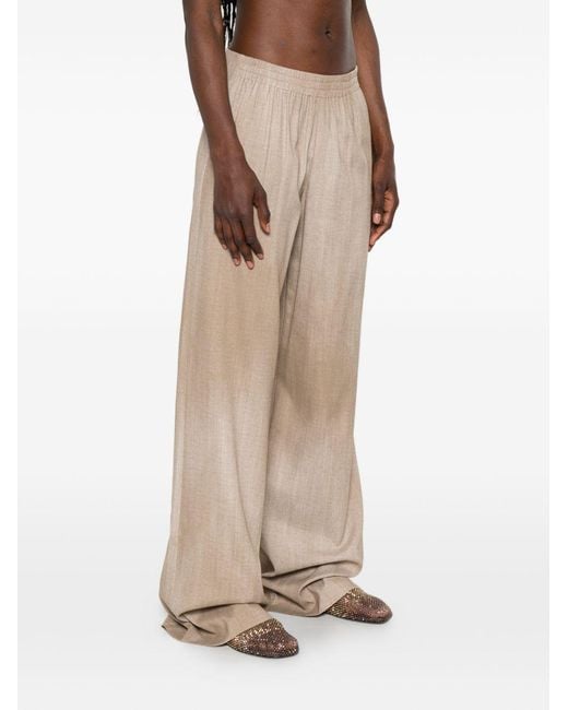 Ermanno Scervino Natural Elasticated Palazzo Pants