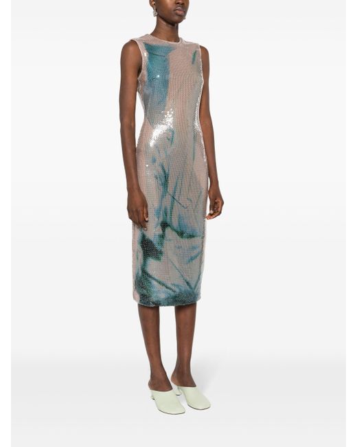 16Arlington Multicolor Aveo Sequin-embellished Midi Dress