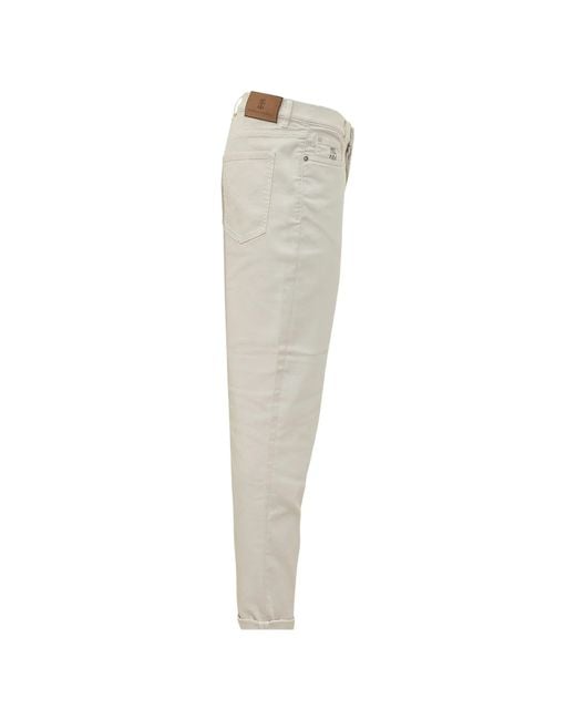 Brunello Cucinelli Gray Logo-patch Trousers for men
