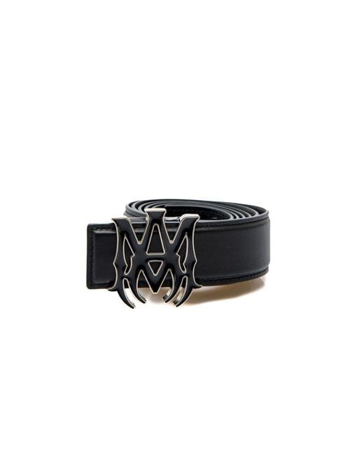 Amiri Black Nappa Leather Belt for men