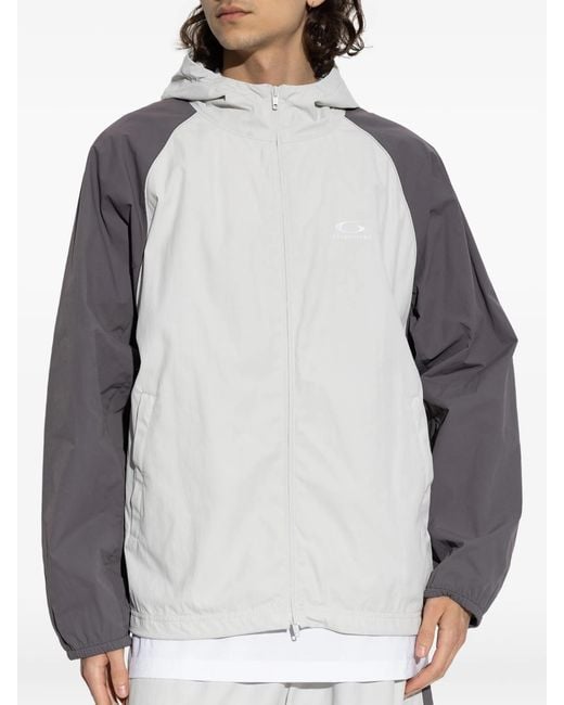 Balenciaga Gray Zip-up Hooded Jacket for men