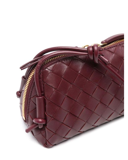 Bottega Veneta Purple Intrecciato Concert Shoulder Bag
