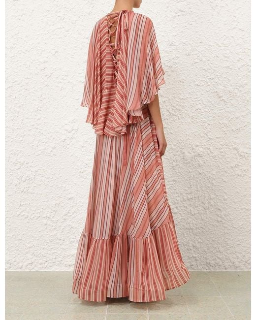 Zimmermann Pink Rebellion Bohemian Maxi Dress