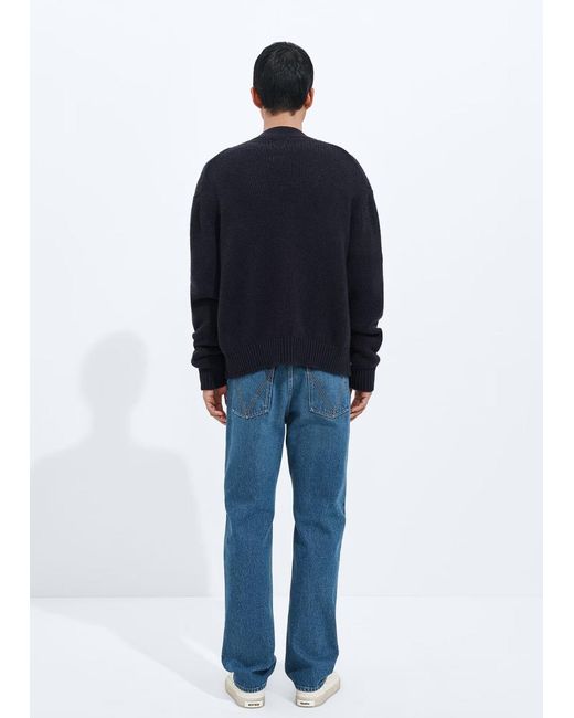 Bottega Veneta Blue Medium Indigo Straight Leg Jeans for men