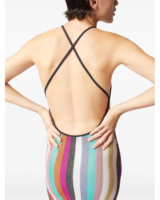 Missoni White Striped Maxi Dress