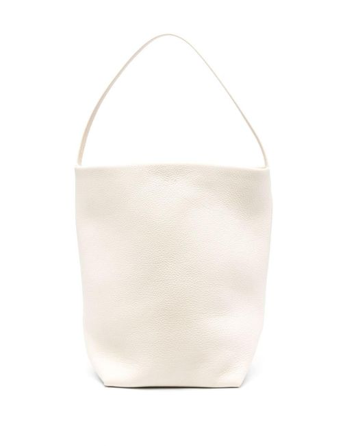 The Row White Large N/s Park Leather Tote