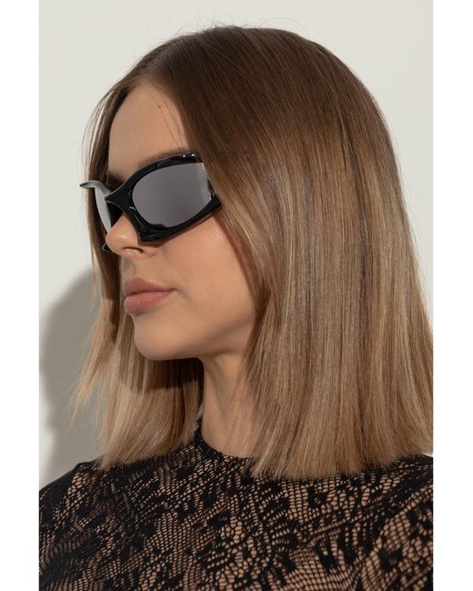 小物 BALENCIAGA runner cat Balenciaga Runner Cat Sunglasses in Brown | Lyst UK