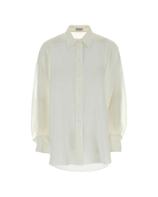 Brunello Cucinelli White Button-front Shirt
