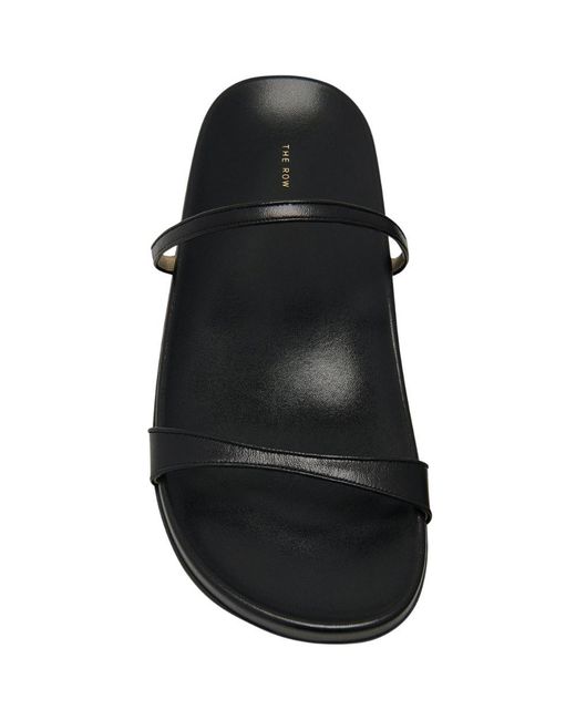 The Row White Hugh Thin Strap Slide In Leather