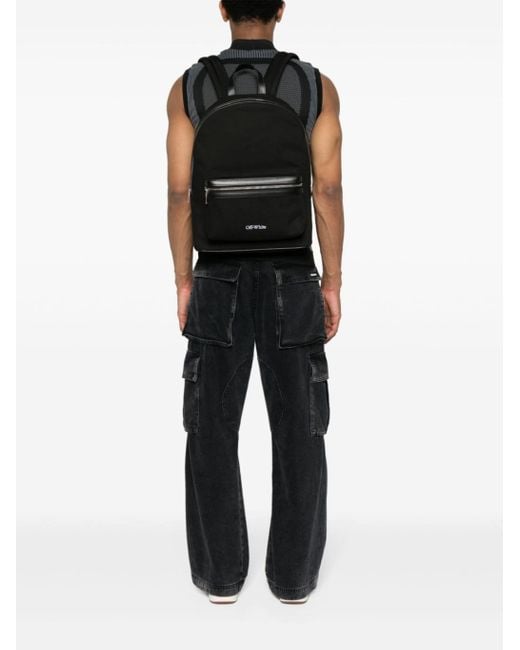 Off-White c/o Virgil Abloh Black Logo-embroidered Backpack for men