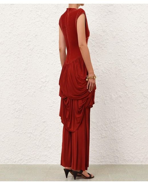 Zimmermann Red Memento Drape Dress