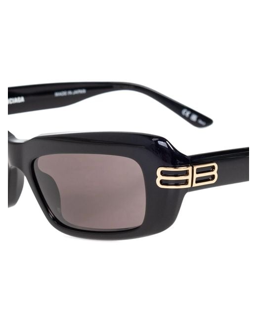 Balenciaga Gray Rectangle-frame Sunglasses