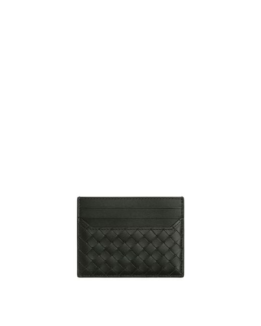 Bottega Veneta Green Intrecciato Piccolo Calf Leather Card Case for men