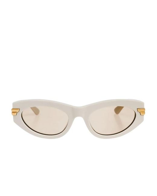 Bottega Veneta Natural Cat Eye Frame Sunglasses