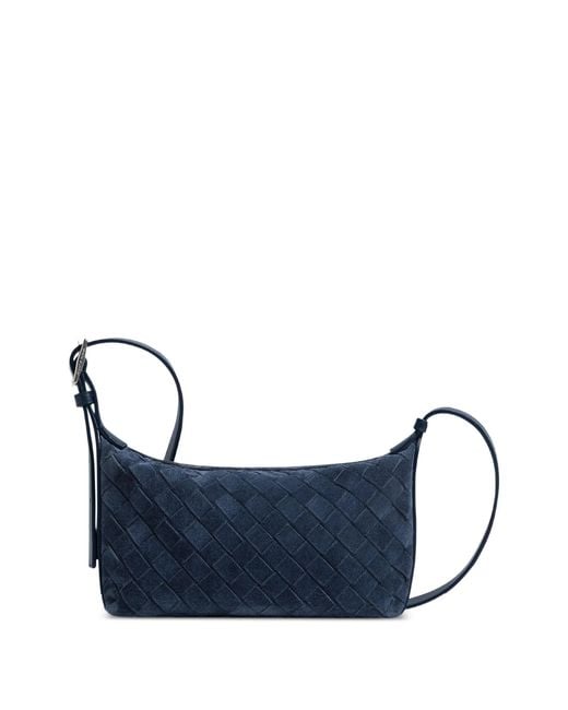 Bottega Veneta Blue Traveler Phone Leather Pouch for men