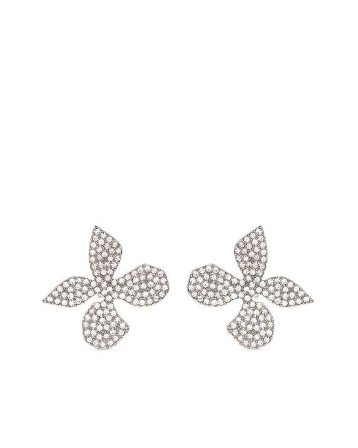 Area White Butterfly Crystal-embellished Earrings