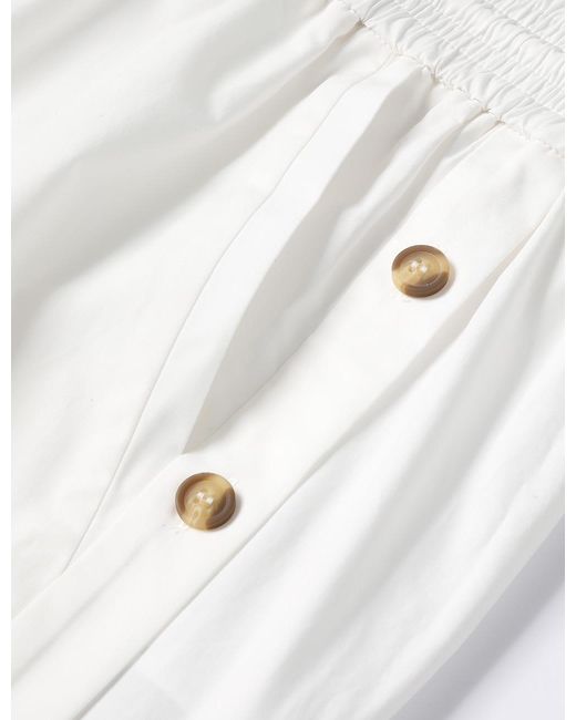 Zimmermann White Rrebellion Poplin Button Pant
