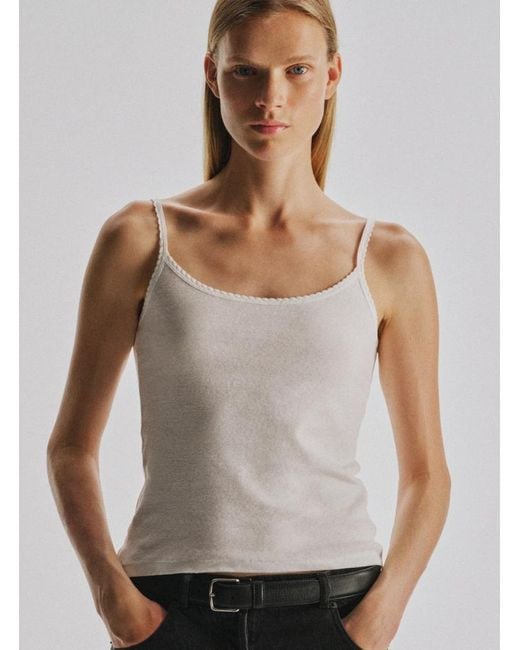 The Row White Denzel Tank Top