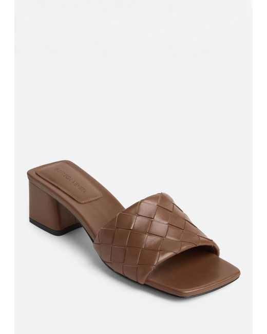 Bottega Veneta Brown 50mm Parco Intrecciato Sandals