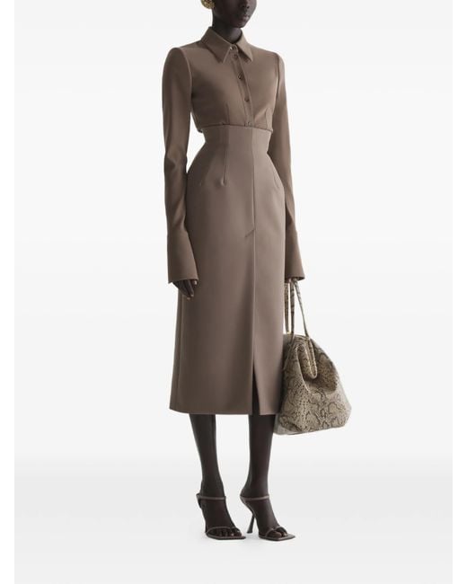 Mugler Brown Pencil Skirt