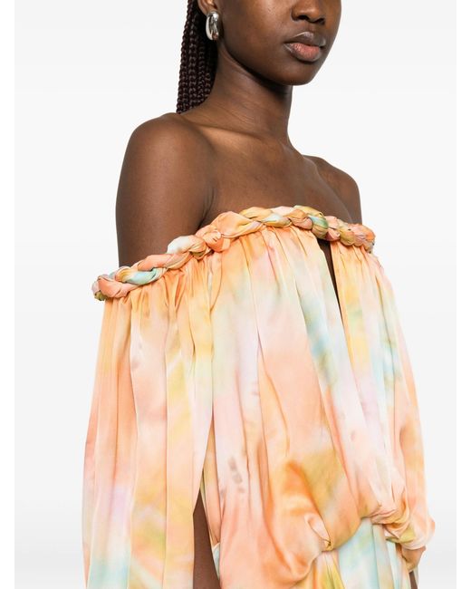 Zimmermann Pink Luna Twist Midi Dress