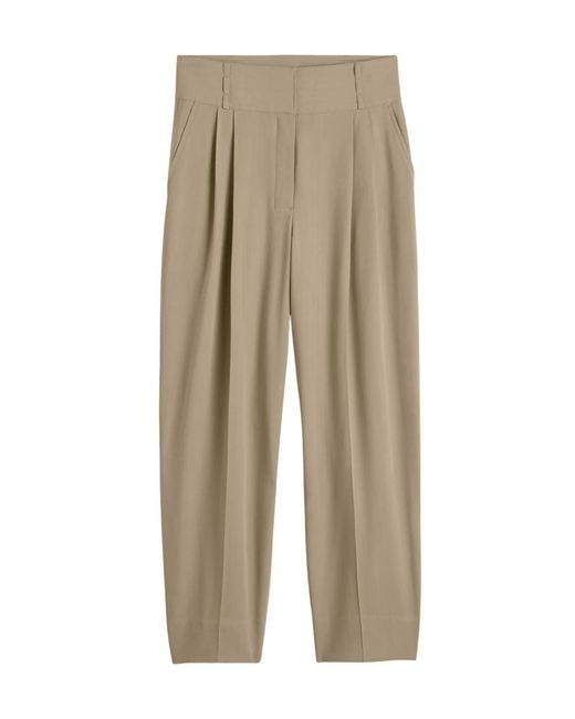 Totême Natural Draped Balloon Trousers Overcast Beige