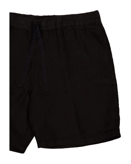120% Lino Black Linen Shorts for men
