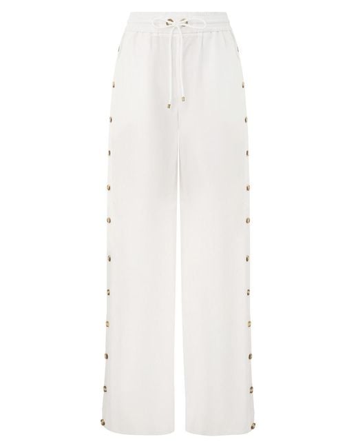 Zimmermann White Rrebellion Poplin Button Pant