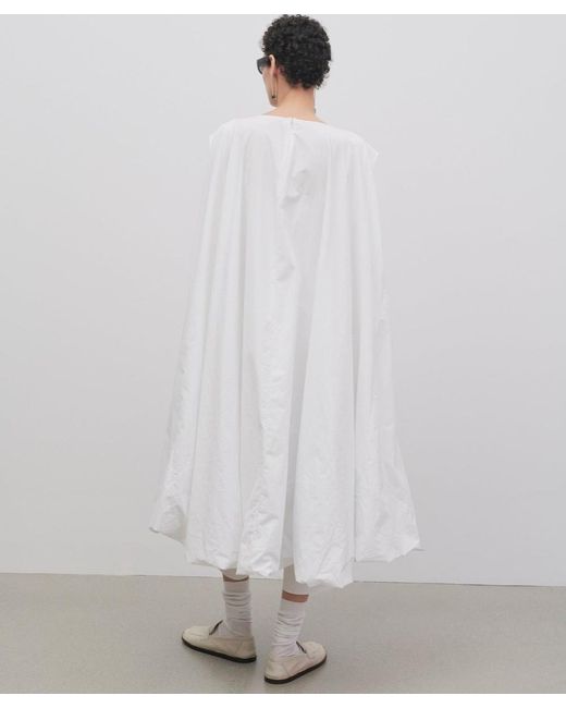 The Row White Tadao Dress In Cotton