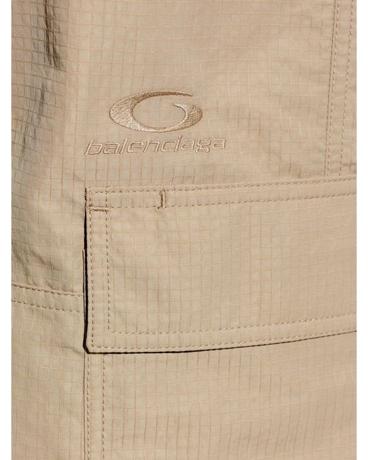 Balenciaga Natural Ripstop-texture Cargo Pants for men