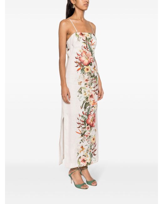 Zimmermann Lexi Floralprint Maxi Dress in White Lyst