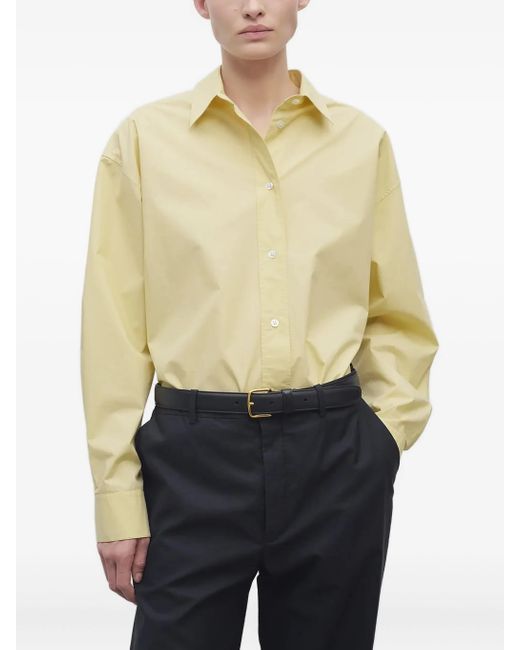 The Row White Millerina Shirt In Cotton